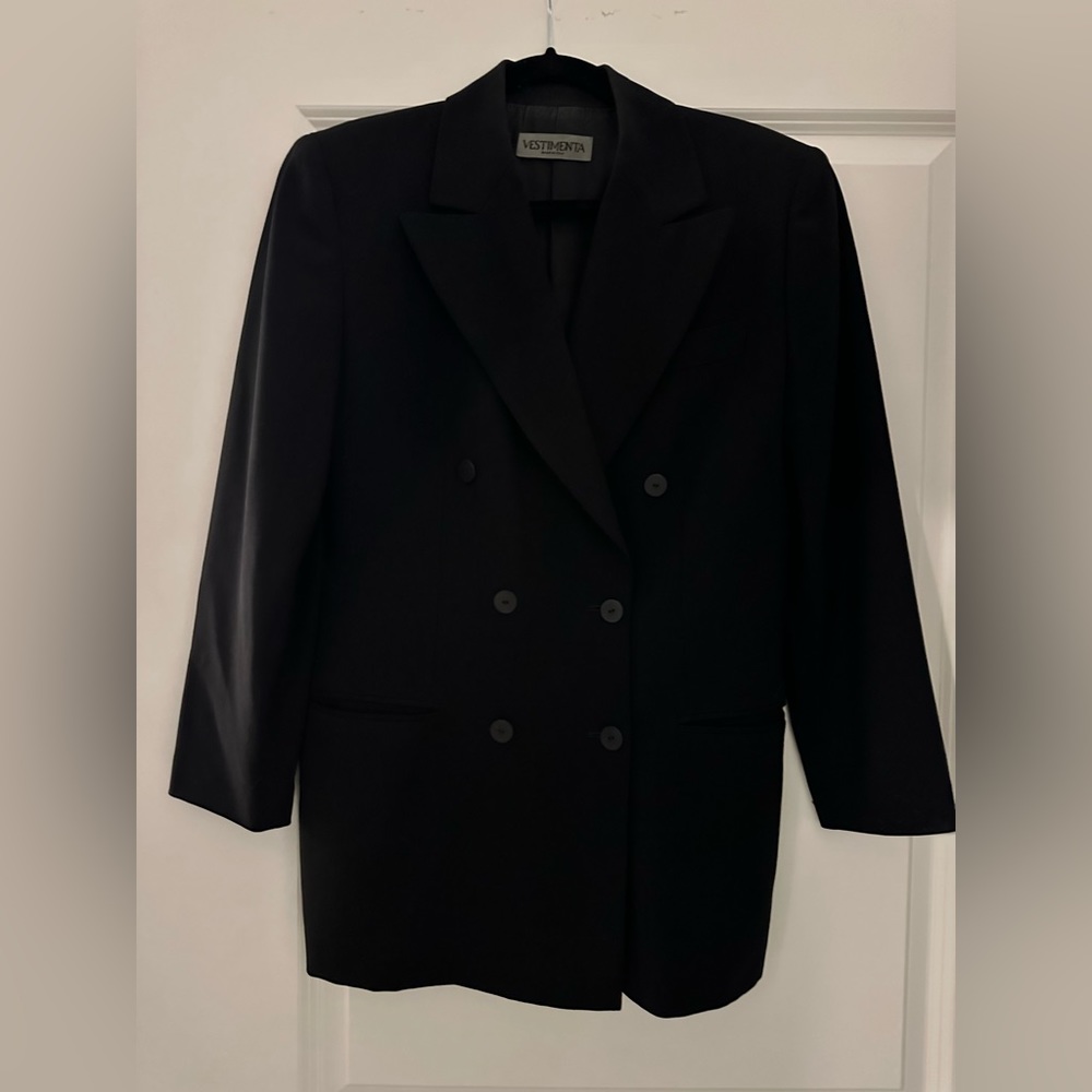 100% wool double breasted blazer made in Italy